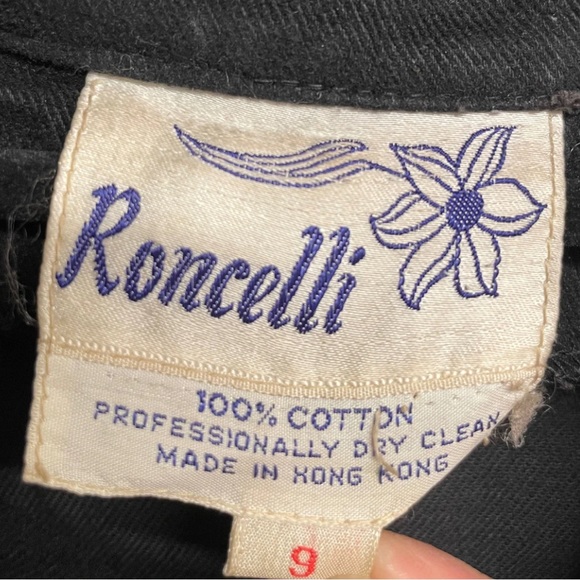 Rare!!! 1960s/1970s Roncelli Black 100% Cotton Studded Glam Rock Jacket s\m - Picture 6 of 6